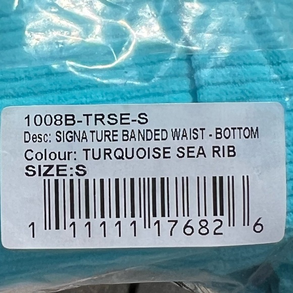 🌻NEW w.Tag Free People x Toast Turquoise Signature Banded Waist Bikini Bottom S - Picture 10 of 14